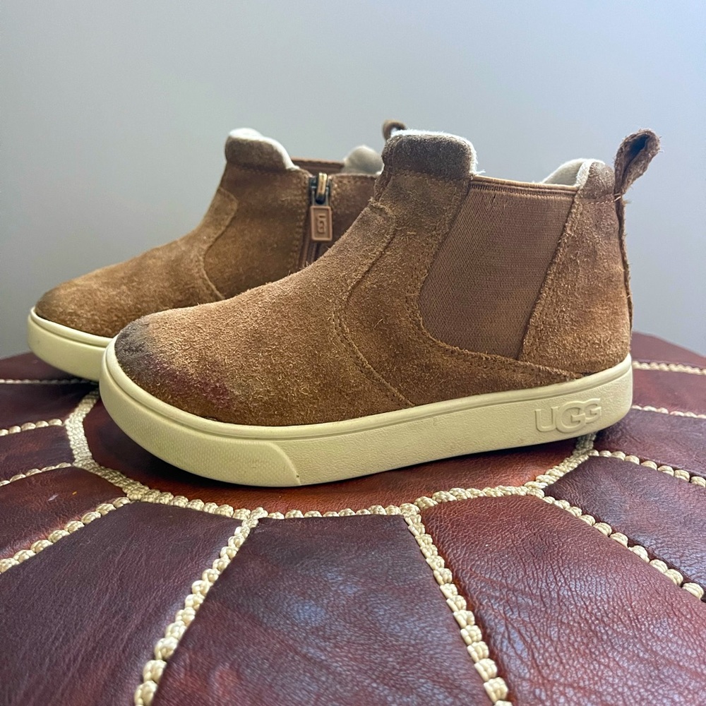 UGG side zip suede boots